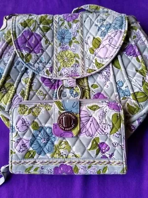 Retired Vera Bradley Pleated Crossbody With Matching Wallet Watercolor Pattern • $19.99