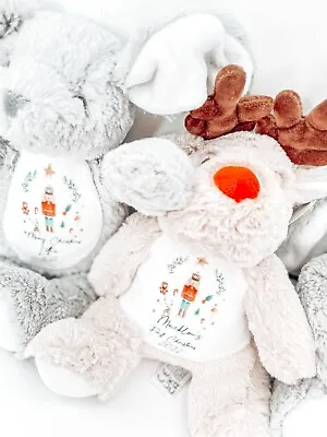 Personalised Reindeer Bear Personalised First Christmas Teddy • £14.49
