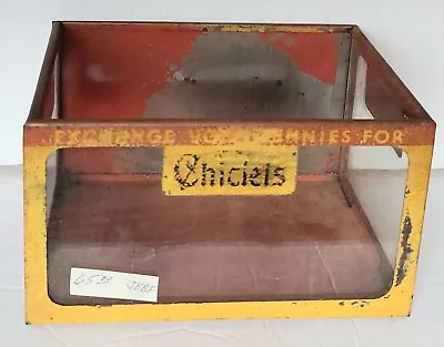 Vintage Adams Chiclets Gum Penny Tin & Glass General Store Counter Display Box • $159