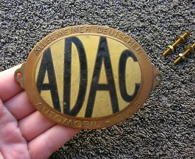 Vintage Adac German Automobil Club Car Badge Porsche 356 911 Vw Mb Mercedes Bmw • $259