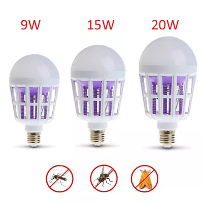 Home Mosquito Killer Led Bulb 2 In 1 Light Fly Insect Bug Trap Zapper Lamp E27 • £3.59