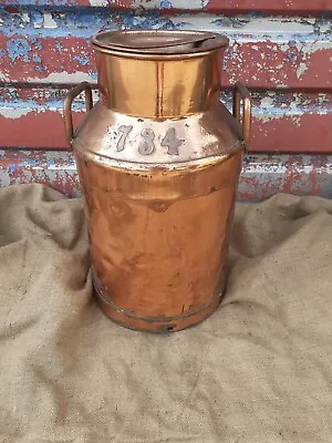 Vintage Copper Plated Milk Churn • £125