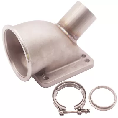 2.5  63mm V-band 90° T3/T4 Turbo Elbow Adapter Flange & Clamp Cast WG Tube USA • $99