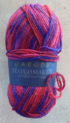 New Jaeger Matchmaker Pure Wool Yarn Red Pink Purple Multicolor • $7.99