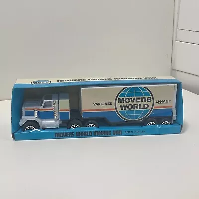 Vtg Uhaul Movers World Moving Van Lines Semi Tractor Trailer Truck Rig Toy Nib • $30