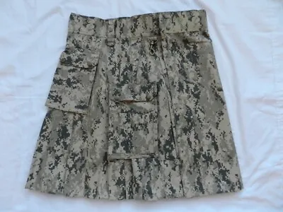 $49.99 • Buy Scottish Utility Kilt For Men's 100% Cotton Cargo Pockets Kilt Digital Cambo 