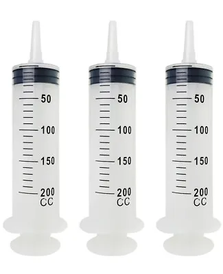 $14.95 • Buy 200ml Large Plastic Syringe For Scientific And Industrial Use (Pack Of 3)