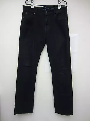 7 For All Mankind  Standard  Jeans Mens Black Jeans Tag 36 (real 38x34) USA Made • $33.79