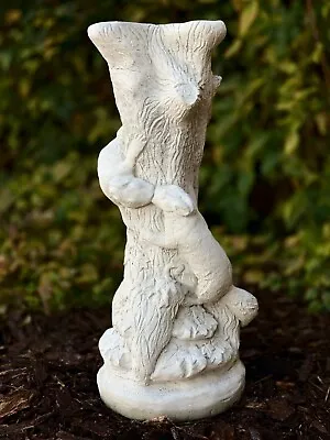 Squirrels Column Sculpture Cocrete Sundial Figurine Stone Sun Clock Decoration • £132.78