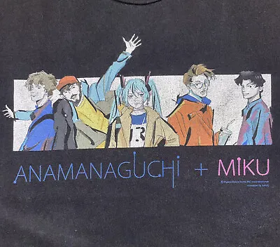 Vintage Hatsune Miku Anamanaguchi Band Tee Box Logo Shirt Vocaloid Anime RARE • $280