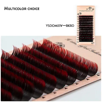 12 Lines Color False Eyelashes  Curl Colored Eyelash Extensions  T9F1 • £4.96