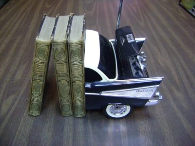$40 • Buy VINTAGE 1988 BLACK '57 CHEVY BEL AIR COUPE AM/FM RADIO Book End  '57 CHEVY RADIO