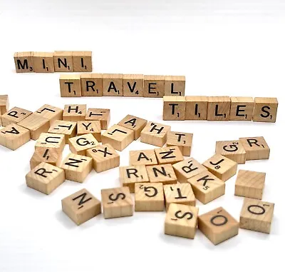 Scrabble Deluxe Travel Mini Wood Letter Tiles Racks Individual Game Parts Pieces • $1.57