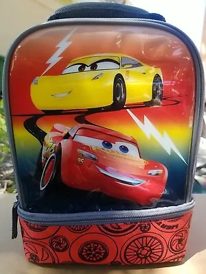 DISNEY CARS 3 Boys 10  Molded 3D Premium Insulated Lunch Box American Tourister • $14.99