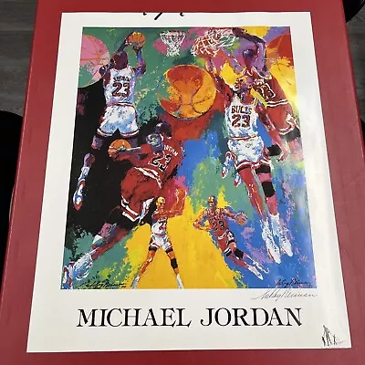 LeRoy Neiman Michael Jordan - Basketball Hand Signed By LeRoy Neiman 24x30 • $350