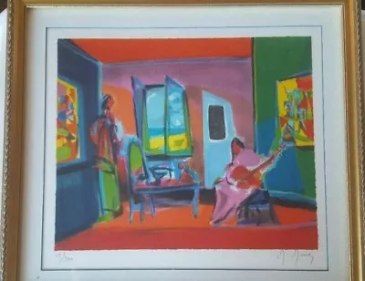 Marcel Mouly LE Signed Lithograph  La Musicienne  1996  MRP $1795 • $400