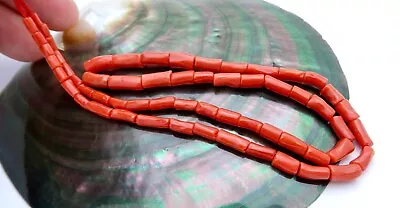 Gorgeous Rare Aaaaa Italian Mediterranean Blood Red Coral Beads 18.15  Strand • $159