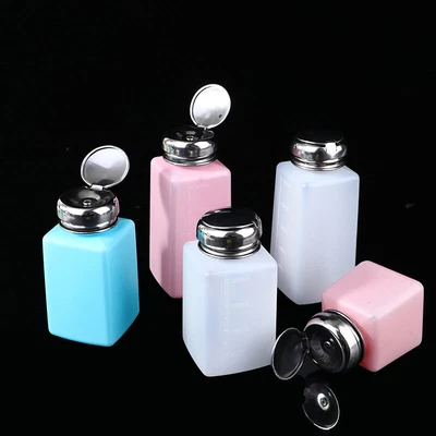 £4.18 • Buy Liquid Alcohol Pump Press Empty Nail Cleaner Bottle Gel Polish Glue Bot-k-