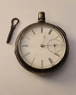 Longines Pocket Watch Vintage Antique 1882 1883 Sterling Case Key Wound • $109.99