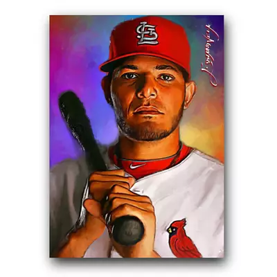 Yadier Molina #8 Art Card Limited 46/50 Edward Vela Signed (St. Louis Cardinals) • $10.07