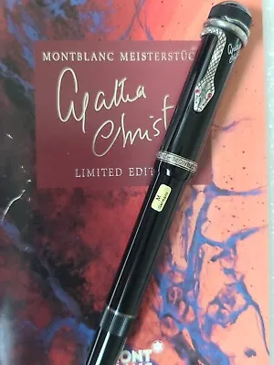 Montblanc Agatha Christie Limited Edition Fountain Pen 18K  M Nib + Book.  • $2575