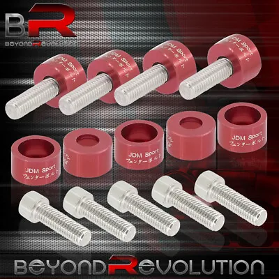 For Acura Honda JDM Red 8MM Engine Header Cup Bolts Washers Kit • $17.99