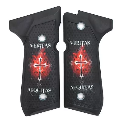 Veritas Aequitas Boondock Saints Custom Beretta 92 96 M9 Grips • $74.99