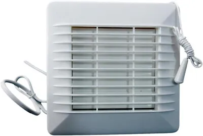 Bathroom Or Kitchen Extractor Fan 4  / 100 Mm With Pull Cord Quiet Square Faced  • £23.99