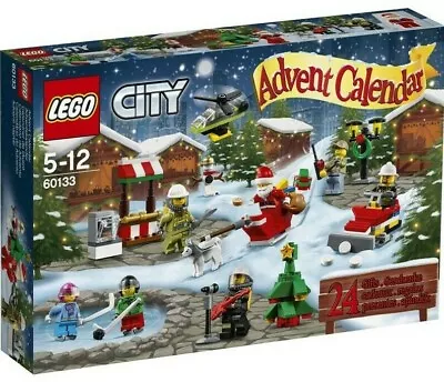 LEGO CITY ADVENT CALENDAR 60133 SANTA SLEIGH CHRISTMAS TREE ICE HOCKEY 7 Minifig • $983.99