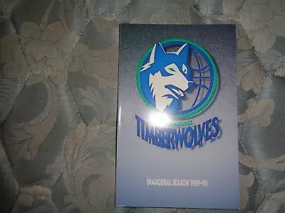 1989-90 MINNESOTA TIMBERWOLVES MEDIA GUIDE Yearbook NBA DEBUT Program 1990 AD • $19.98