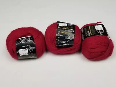 CASCADE YARNS  INDULGENCE 70 ALPACA 30 ANGORA  524 RED 50g 123 Yds SKEIN LOT/ 3 • $22.75