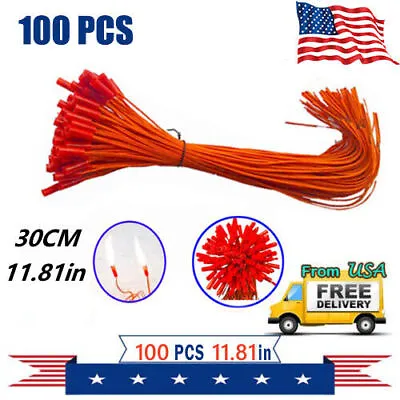 30cm 11.81in Copper Remote Firework Firing System Connect Wire Orange Line 100pc • $17.59