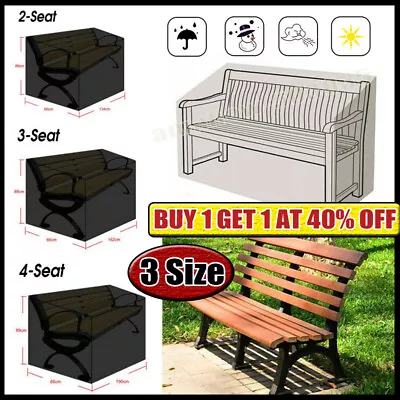 Heavy Duty Waterproof Outdoor Garden Bench Seat Cover For Furniture 234 Seater • £7.22