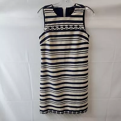 J. Crew Striped Shift Scalloped Sleeveless Dress Size 2 • $9.99