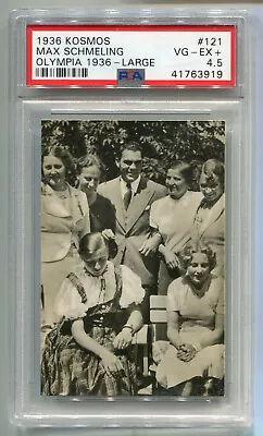 1936 Kosmos Olympia Large 121 Max Schmeling PSA 4.5 Vintage HOF Boxing Card Pop1 • $599.99