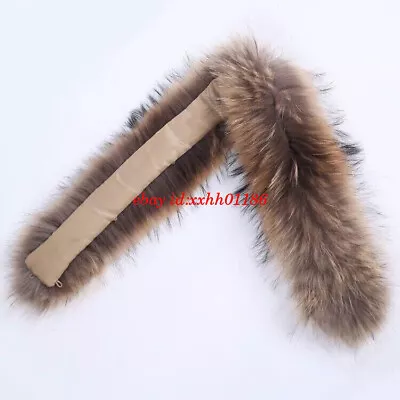 2024 Real Fur Collar Real Raccoon Fur Scarf Trim For Men's /women's Hood Jacket • $16.19