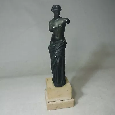 Venus De Milo With Marble Base Made In White Metal Bronze Finish Vintage • $99.99