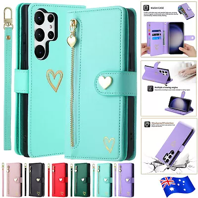 Fr Samsung A15 A25 A05S A34 A54 A53 Magnetic Flip Leather Wallet Card Case Cover • $21.98