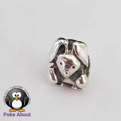 $20 • Buy Pandora Retired Bunny Rabbit Charm 790389 Authentic Ale 925 Retired