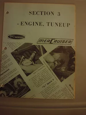 1967 Mercruiser Engine Tune Up Manual Engine 60 80 120 140 150 190 225 310 • $16.19