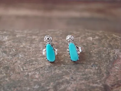 $26.99 • Buy Zuni Sterling Silver Turquoise Post Earrings By Paisano