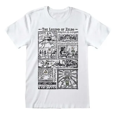 The Legend Of Zelda T-Shirt Drawings Official New White • £13.95