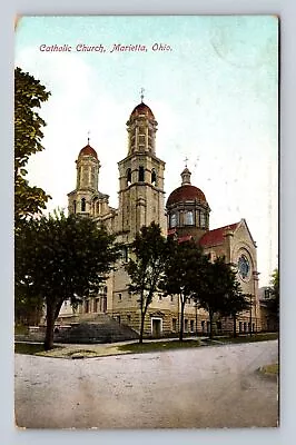 Marietta OH-Ohio Catholic Church Antique Vintage C1909 Souvenir Postcard • $7.99