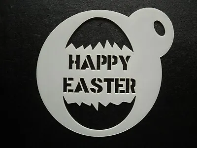 60mm Happy Easter Egg Design Cake Cookie Craft & Face Painting Stencil • £1.50