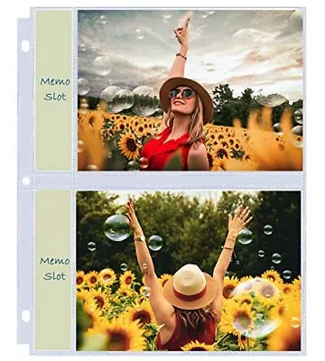 30 Pack 5X7 Photo Album Refill Pages For 3 Ring BinderUltra-Clear Photo Sleeve • $11.68