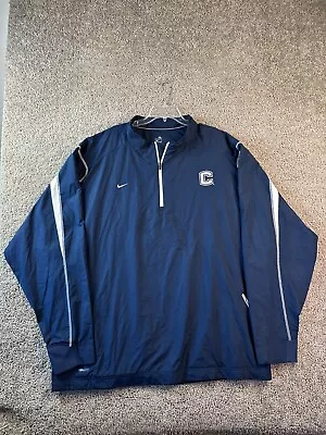 UConn Huskies Jacket Mens 4XL Blue White 1/4 Zip Windbreaker Pullover Nike * • $34.99