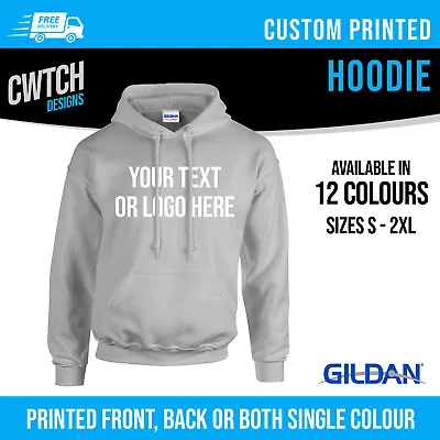 £20.95 • Buy Custom Printed Hoodie Unisex Personalised Stag Hen Workwear Event Gildan Hoody