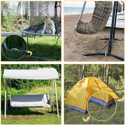 £13.59 • Buy 16x Heavy Duty Galvanised Steel Tent Pegs Metal Camping Ground Sheet Anchor
