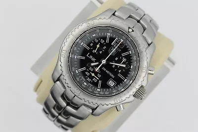 Tag Heuer Black Mens Watch CT1111.BA0550 Link Chronograph Silver Professional 8  • $1330