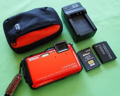 Nikon COOLPIX AW120 16.0MP Water/Shockproof Digital Camera - Orange - Used • $125